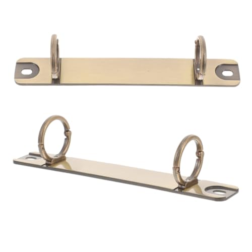 Tofficu 2 Stück Metallic Ringmechanismus Binder Clips Lose Bindespirale und Leicht Langlebiges Metall Praktisches Teiliges für DIY Notizbuch und Ordner Zubehör von Tofficu