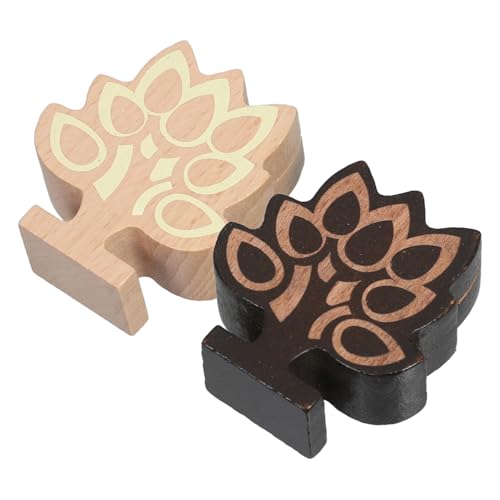 Tofficu 2 Stück Mini Holz Platzkartenhalter Weihnachtsbaum Design für Tischdekoration Multifunktionale Foto und Nachrichtenclips aus Holz Vintage Farben für Feiern und Geschenkideen von Tofficu