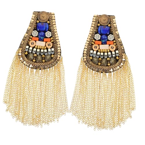 Tofficu 2 Stück Modische Goldfarbene Schulterklappen mit Quasten Dekorative Metall epaulette für Damen und Herren Vielseitiges Accessoire für Kostüme Uniformen Partys und Festliche Tofficu 2 Stück Modische Goldfarbene Schulterklappen mit Quasten Dekorative Metall epaulette für Damen und Herren Vielseitiges Accessoire für Kostüme Uniformen Partys und Festliche von Tofficu