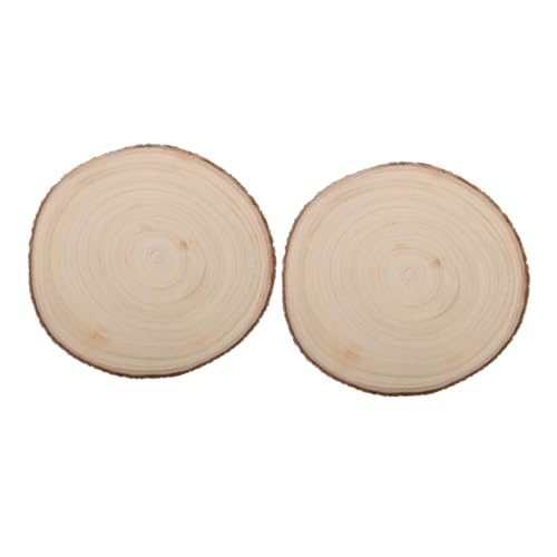 Tofficu 2 Stück Naturholzkreise Basteln Weihnachtsholzornamente Hochzeitsfeier Holzdekor Hochzeitsholzornamente Holzbastelbedarf Holzkreise Für Tafelaufsätze Holzscheiben Beige von Tofficu