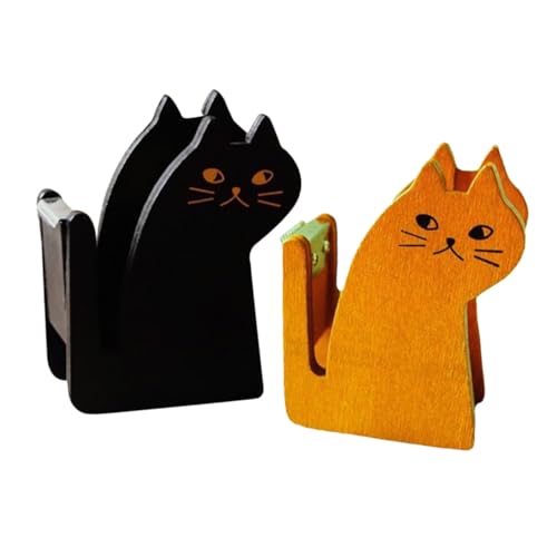 Tofficu 2 Stück Niedlicher Klebeband abroller Katzenform Dekorativer Tape Holder aus Holz Praktischer und Eleganter Büro Schreibtisch Organizer Einfaches Schneiden Modernes Design Tofficu 2 Stück Niedlicher Klebeband abroller Katzenform Dekorativer Tape Holder aus Holz Praktischer und Eleganter Büro Schreibtisch Organizer Einfaches Schneiden Modernes Design von Tofficu
