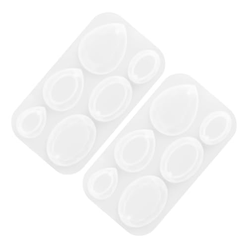 Tofficu 2 Stück Ovaler Anhänger Gießform für Diy Schmuck Ohringe und Schlüsselanhänger für Kreative Bastelprojekte Flexibles und Langlebiges Material von Tofficu