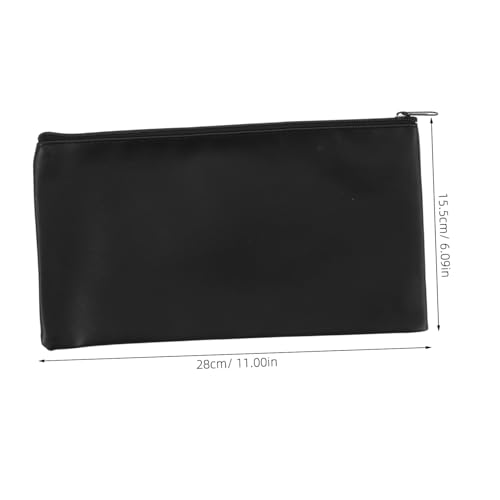 Tofficu 2 Stück PU Leder Geldtasche mit Reißverschluss Wasserfeste Wiederverwendbare Banktasche für Belege und Wichtige Dokumente Kompakte Aufbewahrungstasche für Bargeld und Quittungen von Tofficu
