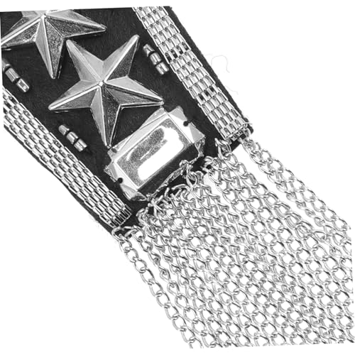 Tofficu 2 Stück Quasten Epauletten Schulter Schmuck für Kostüm DIY Punk Stil Silberfarben Modische Schulterkette für Auffällige Bühnenoutfits Tofficu 2 Stück Quasten Epauletten Schulter Schmuck für Kostüm DIY Punk Stil Silberfarben Modische Schulterkette für Auffällige Bühnenoutfits von Tofficu