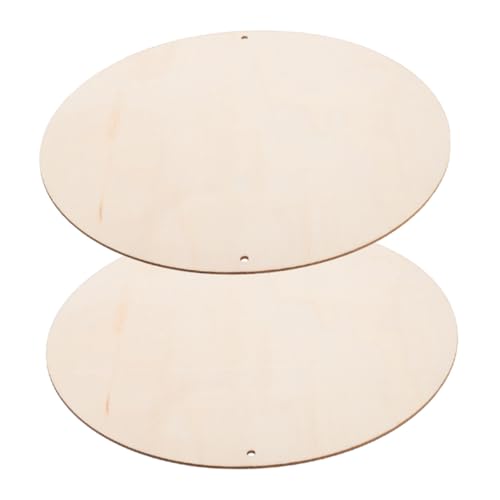 Tofficu 2 Stück Runde Holzplatte Blanko Holzscheiben mit Glatten Kanten Hohe Dichte Stabile DIY Tonunterlage für Basteln und Modellieren von Tonfiguren von Tofficu
