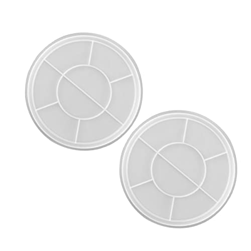 Tofficu 2 Stück Runde Silikonform für Diy Aufbewahrungstablett Kristall Epoxid Gießform Vielseitig Einsetzbar für Handwerksprojekte Langlebig und Leicht zu Reinigen von Tofficu