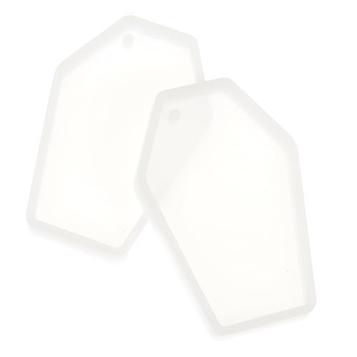 Tofficu 2 Stück Silikon Gießformen Sarg Anhänger Schlüsselanhänger DIY Formen Spachtelmasse Schmuck Gießen Leicht zu Reinigen Langlebig von Tofficu