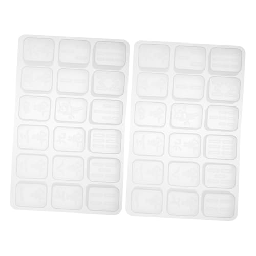 Tofficu 2 Stück Silikonform Mahjong DIY Form für Epoxidharz Gießform Weiches Hitzebeständiges Material mit Detaillierter Struktur Kompatibel mit Süd mahjong Standardgröße von Tofficu