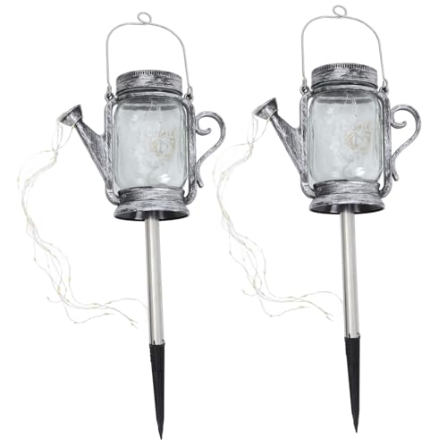 Tofficu 2 Stück Solar Gartenlampen im Einmachglas Kannen Design Wetterfest Energiesparend Automatische Nachtbeleuchtung Hängende LED Lichter für Terrasse Balkon und Gartenstimmung Tofficu 2 Stück Solar Gartenlampen im Einmachglas Kannen Design Wetterfest Energiesparend Automatische Nachtbeleuchtung Hängende LED Lichter für Terrasse Balkon und Gartenstimmung von Tofficu