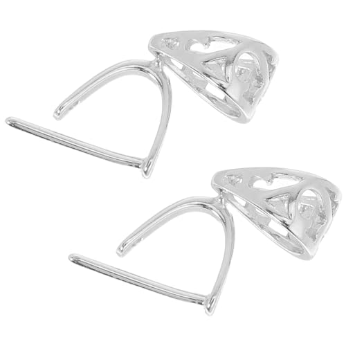 Tofficu 2 Stück Sterlingsilber Anhängerverschluss Mittelgroß Sicherer Schmuckverbinder Für Halsketten Armbänder DIY Schmuckherstellung Zubehör von Tofficu