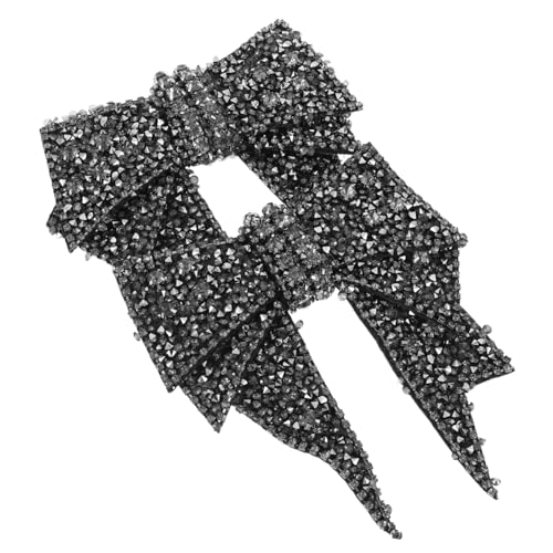 Tofficu 2 Stück Strass Schleifen Schuhanhänger Glitzernde DIY Schuhdekoration für Damen Vielseitige Schuhaccessoires für High Heels und Flache Schuhe Stilvolle Schuhverzierung für Alltag von Tofficu