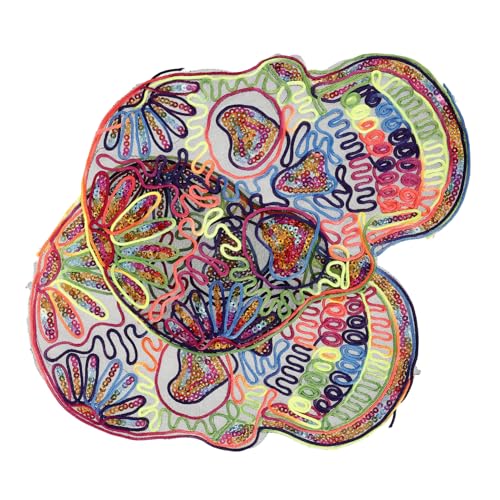 Tofficu 2 Stück Teiliges Bunte Pailletten Schädel Stoffaufnäher Diy Kleidung Reparatur Patch Langlebig Bestickt Verschleißfest für Jacken Mäntel Rucksäcke Kleidung Zubehör Tofficu 2 Stück Teiliges Bunte Pailletten Schädel Stoffaufnäher Diy Kleidung Reparatur Patch Langlebig Bestickt Verschleißfest für Jacken Mäntel Rucksäcke Kleidung Zubehör von Tofficu