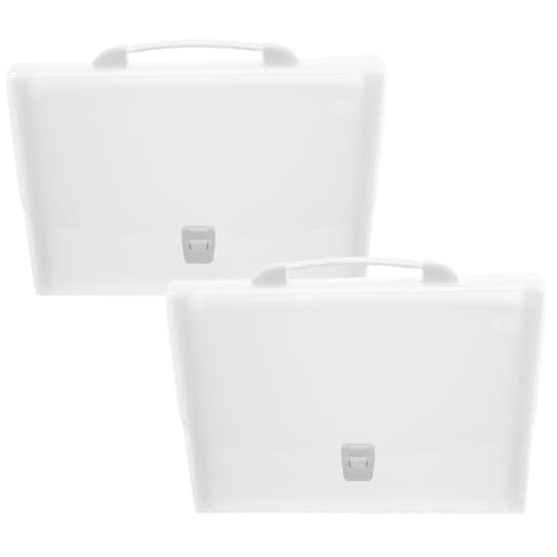 Tofficu 2 Stück Teiliges Dokumenten-organizer mit Fächern Erweiterbarem Aktenordner Design Klaren Kunststofftaschen und Robustem Griff Vielseitiger Folder für Büro Schule und Zuhause von Tofficu