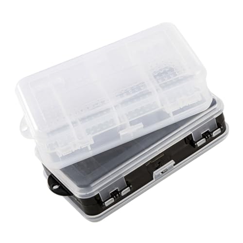 Tofficu 2 Stück Teiliges Fächer Kunststoff Aufbewahrungsbox Transparent und Schwarz Stapelbar mit Festem Einsatz Tragbarer Organizer für Schmuck Perlen und Kleinteile Umweltfreundlich und Tofficu 2 Stück Teiliges Fächer Kunststoff Aufbewahrungsbox Transparent und Schwarz Stapelbar mit Festem Einsatz Tragbarer Organizer für Schmuck Perlen und Kleinteile Umweltfreundlich und von Tofficu