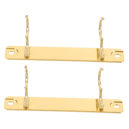 Tofficu 2 Stück Teiliges Metall Binder Spine Clips Ringbuch Mechanismus Ringe Robust und Leicht für DIY Loseblatt Bindung Notizbücher und Ordner Zubehör in Gold Tofficu 2 Stück Teiliges Metall Binder Spine Clips Ringbuch Mechanismus Ringe Robust und Leicht für DIY Loseblatt Bindung Notizbücher und Ordner Zubehör in Gold von Tofficu