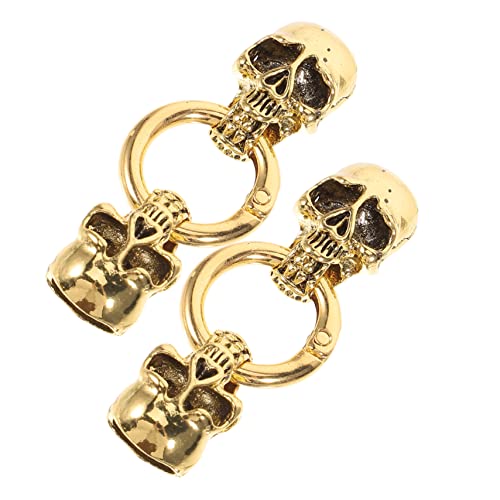 Tofficu 2 Stück Teiliges Metall Schmuckverschluss mit Skull Design Vergoldete DIY Verbinder für Armband und Halskette Kompakt und Langlebig für Freundschaftsbänder und Punk Stil Zubehör Tofficu 2 Stück Teiliges Metall Schmuckverschluss mit Skull Design Vergoldete DIY Verbinder für Armband und Halskette Kompakt und Langlebig für Freundschaftsbänder und Punk Stil Zubehör von Tofficu