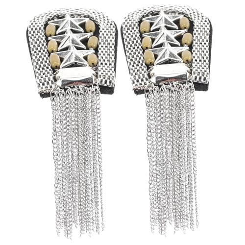 Tofficu 2 Stück Teiliges Quasten Epauletten aus Metall Vintage Uniform Schulterabzeichen mit Ketten Modische Anstecknadeln für Kleidung Broschen Accessoires Geeignet für Hochzeiten Bühne Tofficu 2 Stück Teiliges Quasten Epauletten aus Metall Vintage Uniform Schulterabzeichen mit Ketten Modische Anstecknadeln für Kleidung Broschen Accessoires Geeignet für Hochzeiten Bühne von Tofficu