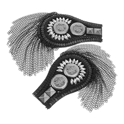 Tofficu 2 Stück Teiliges Schulter Tassel mit Elegantem Fransen Design Klassische Epauletten für Kostüme Festmode und Anzüge Einfache Befestigung für Partys und Festivals von Tofficu