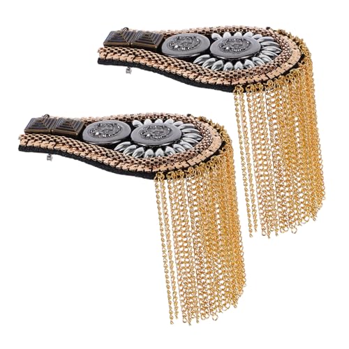 Tofficu 2 Stück Teiliges Schulter schmuckset mit Quasten und Ketten Modische Abnehmbare Schulterabzeichen für Damen Stilvolle Badge dekoration für Partys Hochzeiten und Festliche Anlässe von Tofficu