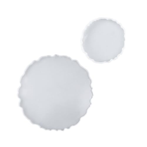 Tofficu 2 Stück Teiliges Silikon Rund Langlebige DIY Epoxidharz Tray Form Handgefertigte Bastel schale Originelles Tray making werkzeug für Individuelle Schmuck Dekorationsprojekte von Tofficu