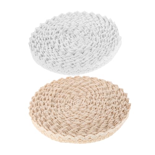 Tofficu 2 Stück Teiliges Vintage Spitzenband Weiß Baumwolle Häkelspitze Breit Yards für Brautkleider DIY Basteln Hochzeitsdekoration Tofficu 2 Stück Teiliges Vintage Spitzenband Weiß Baumwolle Häkelspitze Breit Yards für Brautkleider DIY Basteln Hochzeitsdekoration von Tofficu