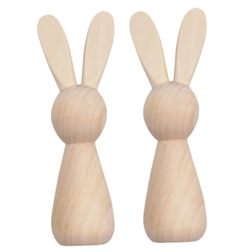 Tofficu 2 Stück Unbemalte Holz Hasen Puppen DIY Graffiti Holzfiguren für Kreative Bastelprojekte Leichte und Robuste Holzfiguren zum Bemalen und Dekorieren Tofficu 2 Stück Unbemalte Holz Hasen Puppen DIY Graffiti Holzfiguren für Kreative Bastelprojekte Leichte und Robuste Holzfiguren zum Bemalen und Dekorieren von Tofficu