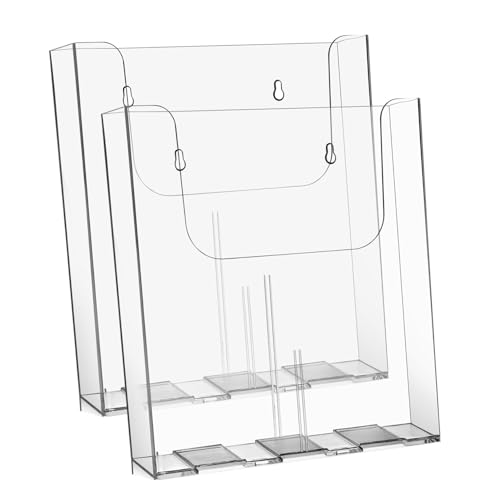 Tofficu 2 Stück Wandmontierter Prospekthalter aus Acryl Transparenter Dokumentenorganizer für Büro Hotel und Ausstellungen Einfache mit Kleber oder Schrauben Tofficu 2 Stück Wandmontierter Prospekthalter aus Acryl Transparenter Dokumentenorganizer für Büro Hotel und Ausstellungen Einfache mit Kleber oder Schrauben von Tofficu