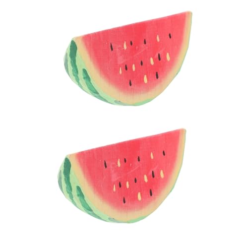 Tofficu 2 Stück Wassermelonen Halloween Baumschmuck Aus Holz Künstlicher Baum Partykorb Künstliche Obstschale Künstliche Eiswürfel Lebkuchen Obstspielzeug Mann Mini Halloween von Tofficu