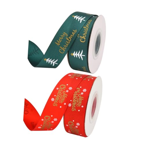 Tofficu 2 Stück Weihnachtsdekorationsband mit Schneeflocken und Baumdruck Breites Yards Langes DIY Geschenkband für Festliche Dekorationen und Verpackungen Tofficu 2 Stück Weihnachtsdekorationsband mit Schneeflocken und Baumdruck Breites Yards Langes DIY Geschenkband für Festliche Dekorationen und Verpackungen von Tofficu