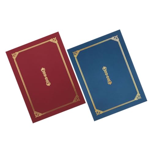 Tofficu 2 Stück Zertifikatmappe Set mit Goldener Prägung Urkundenhalter für Auszeichnungen und Dokumente im Vintage Europastil Eleganter Schutz für Wichtige Papiere Tofficu 2 Stück Zertifikatmappe Set mit Goldener Prägung Urkundenhalter für Auszeichnungen und Dokumente im Vintage Europastil Eleganter Schutz für Wichtige Papiere von Tofficu