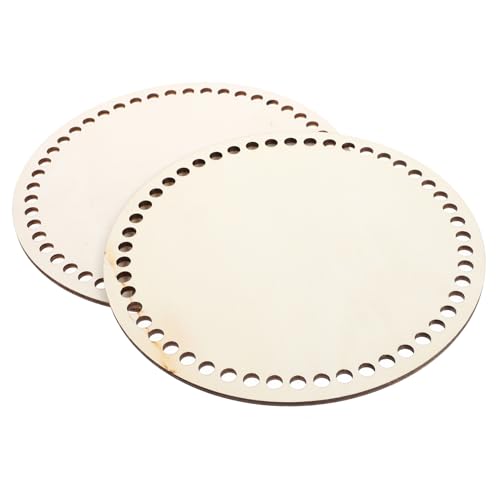 Tofficu 2 Stück häkeln holz basis DIY Bastelkorb Basis DIY Geschenkkorb Basis DIY Holzrahmen für Körbe Korbboden aus Holz unteres formendes Pad Taschenboden Korbgeflecht unten Korb unten von Tofficu