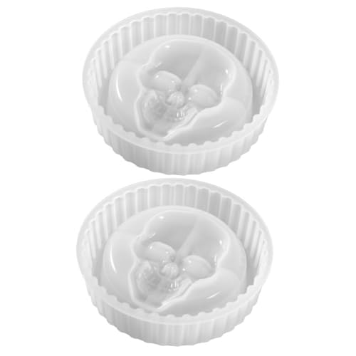 Tofficu 2 Stück tragbarer aschenbecher portable ashtray Flexible Silikonform DIY Harzform easy putz Halloween-Aschenbecher Und DIY liefert Schalenformen für Epoxidharz Kieselgel Weiß von Tofficu