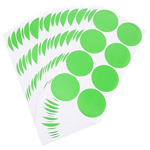 Tofficu 20 Blatt Aufkleber Mit Farbpunkten Dot -aufkleber Pastell Etikett Kleinkinder Vinyl Kleine Aufkleber Klebrig Bunt Kreise Farben Runden Farbig Blau Klebepunkte Pvc Light Green von Tofficu