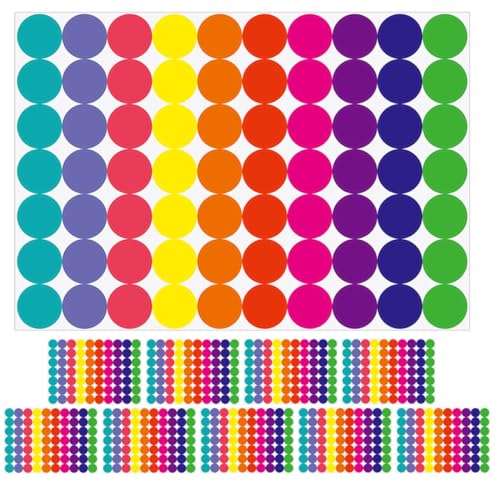 Tofficu 20 Blatt DIY Runde Punkt aufkleber Farbige Selbstklebende Etiketten zum Beschriften Langanhaltend Haftend für Basteln Verpackung Büro und Lagerorganisation Tofficu 20 Blatt DIY Runde Punkt aufkleber Farbige Selbstklebende Etiketten zum Beschriften Langanhaltend Haftend für Basteln Verpackung Büro und Lagerorganisation von Tofficu