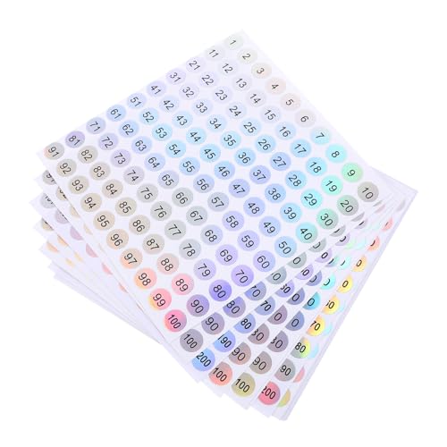 Tofficu 20 Blatt Runde Selbstklebende Nummernaufkleber für Klassifizierung Lagerung Diy Projekte Identifikationsetiketten für Türen Schränke Boxen Tofficu 20 Blatt Runde Selbstklebende Nummernaufkleber für Klassifizierung Lagerung Diy Projekte Identifikationsetiketten für Türen Schränke Boxen von Tofficu