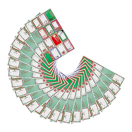 Tofficu 20 Blatt Selbstklebende Weihnachtsaufkleber zum Beschriften Bunte Diy Etiketten Ablösbare Namensschilder Haftende Geschenklabel für Festtagsdekoration Party und Kartenherstellung Tofficu 20 Blatt Selbstklebende Weihnachtsaufkleber zum Beschriften Bunte Diy Etiketten Ablösbare Namensschilder Haftende Geschenklabel für Festtagsdekoration Party und Kartenherstellung von Tofficu