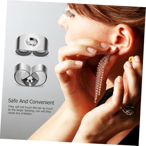 Tofficu 20 Paare Secure Ear Locks Ohrstecker Verschlüsse Farben Legierung Ersatz Ohrclips für Frauen Mädchen Schmuckherstellung und Reparatur von Tofficu