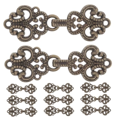 Tofficu 20 Paare Vintage Metall Cheongsam Knöpfe Chinesische Froschverschluss Fastener Für Hanfu Traditionelle Kleidung Nähen Zubehör von Tofficu