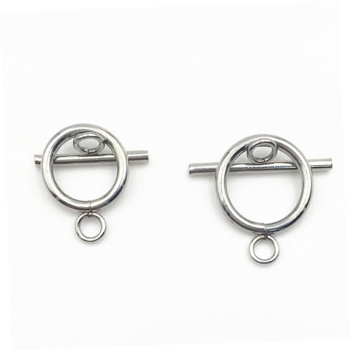 Tofficu 20 Sätze Edelstahl Schmuckverschlüsse Ot Knebelverschluss für Armbänder Halsketten DIY Schmuckherstellung Bleifrei Cadmiumfrei Langlebig von Tofficu