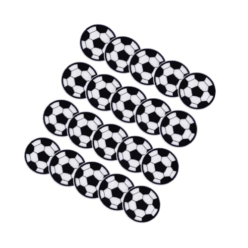 Tofficu 20 Stück Bestickte Fußball Patches Bügelflicken zum Aufnähen Modische Fußball applikationen für Kleidung Taschen DIY Dekoration Langlebig und Farbecht Tofficu 20 Stück Bestickte Fußball Patches Bügelflicken zum Aufnähen Modische Fußball applikationen für Kleidung Taschen DIY Dekoration Langlebig und Farbecht von Tofficu