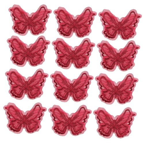 Tofficu 20 Stück Bestickter Spitzenschmetterling Spitze gestickte Schmetterlingsflecken Stickerei zum Nähen Spitzen-Schmetterlingsaufnäher Schmetterlingsbesatz zum Aufnähen rot Tofficu 20 Stück Bestickter Spitzenschmetterling Spitze gestickte Schmetterlingsflecken Stickerei zum Nähen Spitzen-Schmetterlingsaufnäher Schmetterlingsbesatz zum Aufnähen rot von Tofficu