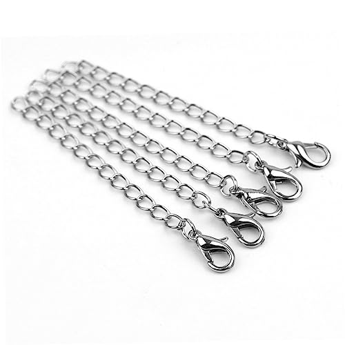 Tofficu 20 Stück Kettenverlängerung mit Karabinerverschluss Silber Verlängerungskette für Armbänder und Einfach zu Handhaben für Schmuckprojekte Tofficu 20 Stück Kettenverlängerung mit Karabinerverschluss Silber Verlängerungskette für Armbänder und Einfach zu Handhaben für Schmuckprojekte von Tofficu