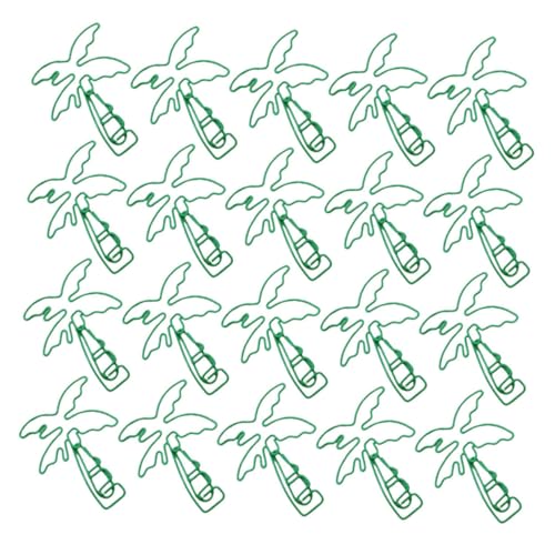 Tofficu 20 Stück Kokosnusspapierclip Schreibwarenclips Süße Papierklammern Für Bürovorräte Planer Clips Für Schulmaterialien Süße Büroklammer Nettes Geformtes Lesezeichen Green Metall von Tofficu