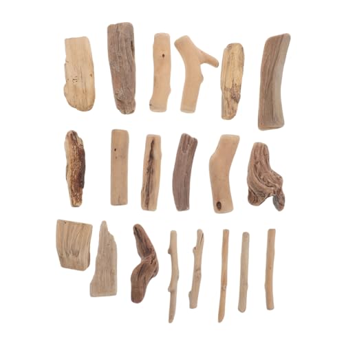 Tofficu 20 Stück Naturholzblöcke für Aquarien Dekoration und Diy Projekte Schwemmholz für Fischbehälter Einzigartige und Handpolierte Holzstücke mit Glatter Oberfläche von Tofficu