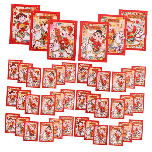 Tofficu 20 Stück Rote Geldumschläge Kartoonpferd Stabile Papierqualität Chinesische Neujahrsumschläge für Frühlingsfest Hochzeit Geburtstag Glückwunschumschläge für Erwachsene von Tofficu