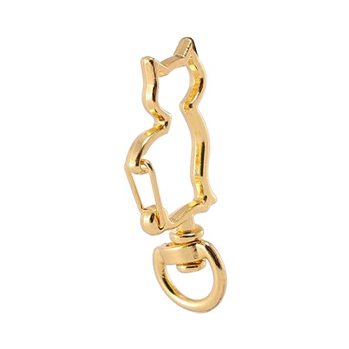 Tofficu 20 Stück Schlüsselanhänger Katzenform Legiertem Metall Goldfarben mit Schlüsselring Flexibler Drehverschluss für Schmuckherstellung Taschen und Schlüsselanhänger Tofficu 20 Stück Schlüsselanhänger Katzenform Legiertem Metall Goldfarben mit Schlüsselring Flexibler Drehverschluss für Schmuckherstellung Taschen und Schlüsselanhänger von Tofficu
