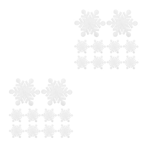 Tofficu 20 Stück Schneeflocken-Applikationen, DIY Urlaub Stickerei Patches, selbstklebende Stoffaufkleber für Kleidung, weiß, 13 x 13 cm Tofficu 20 Stück Schneeflocken-Applikationen, DIY Urlaub Stickerei Patches, selbstklebende Stoffaufkleber für Kleidung, weiß, 13 x 13 cm von Tofficu