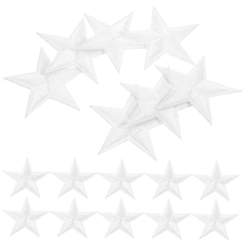 Tofficu 20 Stück Stern Aufbügel Patches Feine Austauschbare Flicken für Kleidung Hüte Rucksäcke DIY Dekoration und Reparatur von Jacken Schuhe Taschen Einfache Anwendung von Tofficu