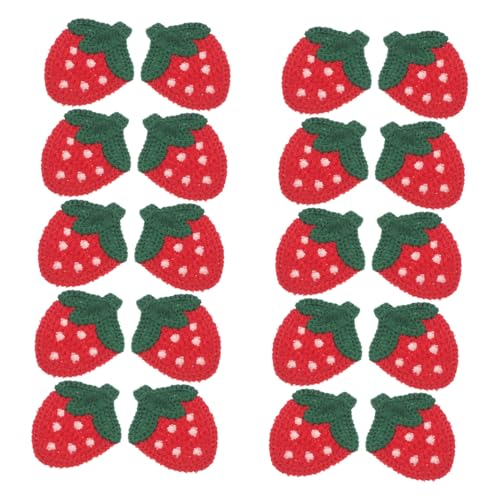 Tofficu 20 Stück Süße Frucht Patches Bestickte Applikationen für Kleidung und Taschen Dekorative Aufnäher mit Verspielten Designs für Diy Projekte und Accessoires von Tofficu