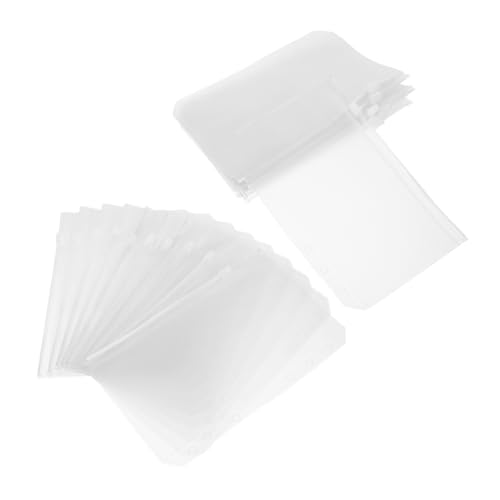 Tofficu 20 Stück Teiliges Binder Einsteckfach mit Reißverschluss Wiederverwendbare Transparente Tasche für Budgetplaner Geldbörse und Karten Langlebiges Organizer-zubehör für Notizbücher von Tofficu
